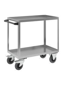 eurokraft pro Carro de transporte de acero inoxidable, L x A 900 x 500 mm, altura total 915 mm, carga máx. 250 kg