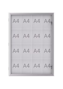 Maul Vitrinekast Maulexcite, uitwendige hoogte 1304 mm, capaciteit 16 x A4