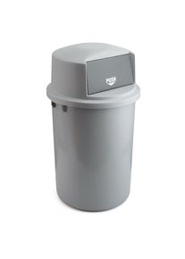 Push-afvalbak in de buitenruimte, inhoud 126 l, h x Ø = 980 x 580 mm