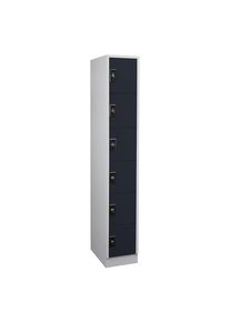 Wolf Zesvoudige locker Stuttgart, 1 compartiment, lichtgrijs / antracietgrijs