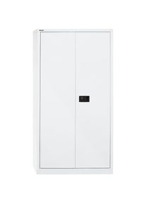 Bisley UNIVERSAL vleugeldeurkast, h x b x d = 1806 x 914 x 400 mm, 3 legborden, 4 ordnerhoogtes, verkeerswit