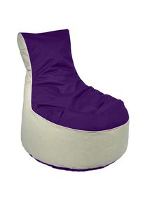 Saco-sillón, H x A x P 900 x 800 x 800 mm, beige / morado
