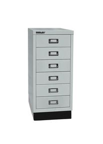 Bisley MultiDrawer 29 serie, met sokkel, A4, 6 laden, lichtgrijs
