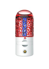 Mata-insectos UV de 4 W, recargable, LED, funciona con batería, Ø x H 113 x 275 mm, blanco y rojo