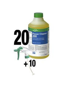 Bio-Circle Limpiador concentrado para una limpieza intensa Power Cleaner 200, UE 20 unid. + 10 pulverizadores, capacidad 500 ml