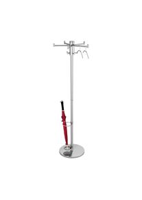 Garderobenständer, Hakenkrone drehbar, Ø 500 mm, Höhe 1750 mm, mit Schirmständer