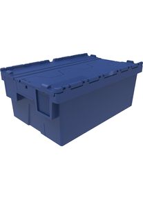 Stapelbak voor meermalig gebruik, l x b x h = 600 x 400 x 250 mm, unikleuren, blauw