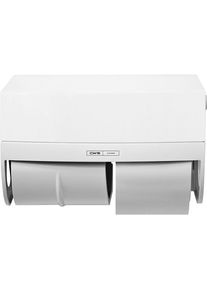 CWS ParadiseLine-toiletpapierdispenser, voor 2 huishoudrollen, h x b x d = 270 x 190 x 200 mm, wit