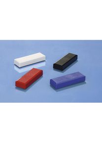 Maul Rechthoekige magneten, VE = 60 stuks, l x b = 53 x 18 mm, hechtkracht 1 kg, kleurrijk gesorteerd, wit, rood, blauw, zwart