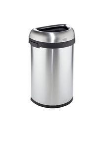 simplehuman Open afvalemmer, inhoud 60 l, b x h x d = 470 x 760 x 333 mm, halfrond
