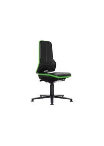 bimos NEON werkdraaistoel ESD, voetdoppen, permanent contact, PU-schuim, flexband groen