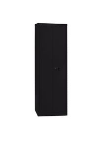 Bisley Armario de puertas batientes UNIVERSAL, H x A x P 1950 x 600 x 400 mm, 4 baldas, 5 pisos de archivadores, negro