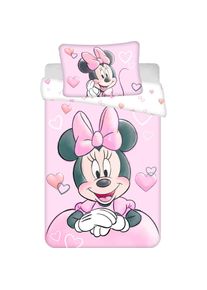 Tinisu, Kinderbettwäsche, Minnie Maus Kinder-Bettwäsche 100 x 135 cm - weiche Baumwolle Disney