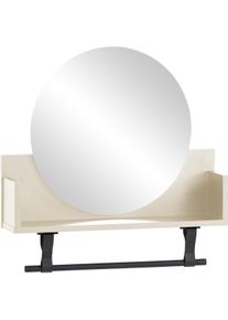 Schildmeyer, Regal, Lovund Regal und Spiegel cremebeige (60 x 13.5 x 59 cm)