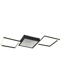 REALITY, Wandleuchte + Deckenleuchte, LED-Deckenleuchte GELO, R64471132, 24 W, 2500 lm, 3000 K, schwarz (2500 lm)