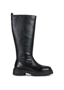 Geox, Damen, Boots + Stiefel, lederstiefel iridea, Schwarz, (36)