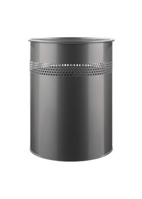 1 Metal waste paper bin silver
