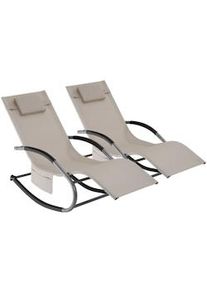 TecTake lettino prendisole Taya, ergonomico, funzione a dondolo - 406285