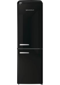 Gorenje ONRK619DBK Retro Stand-K&uuml;hl-Gefrierkombination 60cm breit 300 Liter NoFrost LED-Beleuchtung Schnellgefrieren LED-Display T&uuml;ranschlag rechts sc