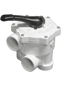Peraqua Praher Rückspülventil 6-Wege-Side-Mount IG 1 1/2" Poolfilter-Zubehör weiß