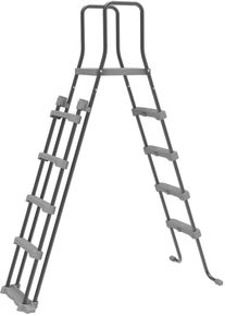 aokur Oku 500430 Sicherheitsleiter Poolleiter für Becken bis Höhe 132cm 4-stufig Eisen