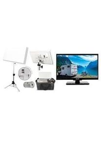 EasyFind Traveller Kit II Tripod Camping Set 19" Falcon LED TV Fernseher Triple Tuner DVD CD-Player Wohnmobil Reisemobil