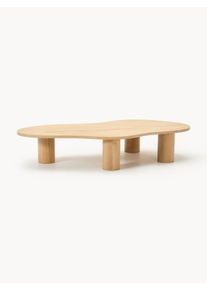 Stolik kawowy XL z drewna dębowego Didi Beżowy Drewno, Lite drewno S 160 x G 85 cm | Westwing Collection