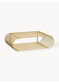 AYTM P&oacute;łka ścienna z metalu Curve Złoty Metal S 40 x W 12 cm
