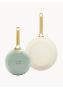 Greenpan Komplet patelni z powłoką zapobiegającą przywieraniu Padova, 2 elem. Zielony Metal Ø 20 cm x Ø 26 cm
