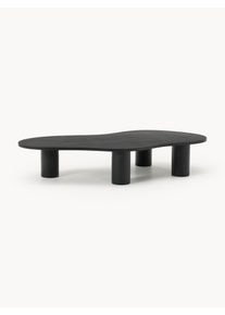 Stolik kawowy XL z drewna dębowego Didi Czarny Drewno, Lite drewno S 160 x G 85 cm | Westwing Collection