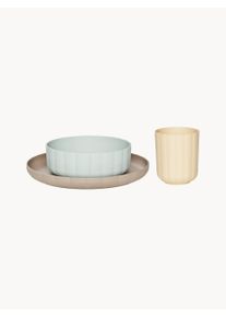 Oyoy Living Design Vajilla infantil Pullo, 3 pzas. Beige, Amarillo, Verde Diferentes tamaños