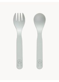 Oyoy Living Design Set de cubiertos Pullo, 2 uds. Verde Plástico L 14 cm