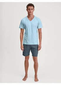 Calida Pigiama corto per Uomo, S S, Blu, Cotton Special