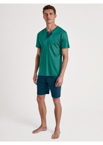 Calida Pigiama corto per Uomo, M M, Verde, Completo da notte estivo superleggero