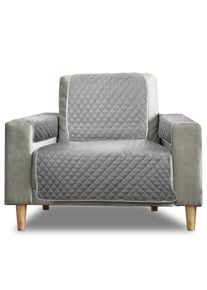 Sofa cover single seater / armchair gray / anthracite 50 x 191 cm + 2 x 50 x 55 cm