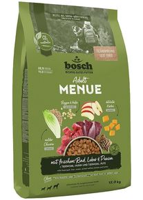 Bosch HPC Menue Adult Rind & Innereien Trockenfutter mit Roggen & Hafer, 12kg