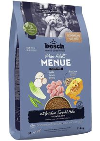 Bosch HPC Menue Mini Adult Tierwohl-Huhn Trockenfutter, getreidefrei, 2,4kg