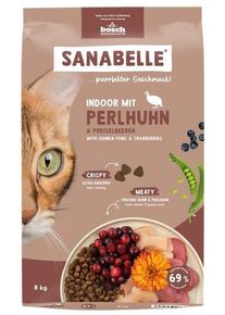 Sanabelle Indoor Trockenfutter mit Perlhuhn, 8kg