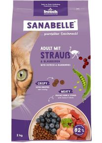 Sanabelle Adult Trockenfutter mit Strauß, 2kg