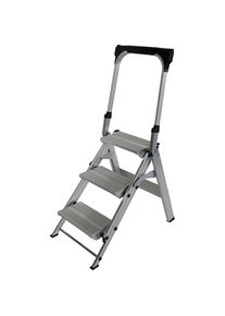 MUNK Aluminium inklapbare trap, met veiligheidsbeugel, 3 treden