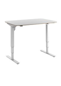 Bureau Atlanta Trend, elektrisch in hoogte verstelbaar, rechte, afgeronde hoeken, b x d = 1200 x 800 mm, wit/wit