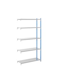 Manorga Inhaakstelling, met plaatstalen legborden, h x b x d = 1996 x 1240 x 400 mm, aanbouwstelling