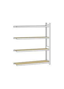 Schulte Estantería amplia, con tableros de aglomerado, altura 2500 mm, anchura útil 2500 mm, estantería de ampliación, profundidad 400 mm