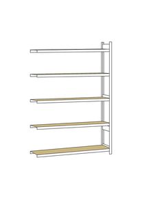 Schulte Estantería amplia, con tableros de aglomerado, altura 3000 mm, anchura útil 2500 mm, estantería de ampliación, profundidad 400 mm
