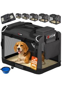 Cadoca Hondentransportbox Antraciet L 70x52x50cm