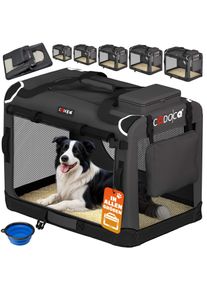 Cadoca Hondentransportbox Antraciet XL 82x58x58cm