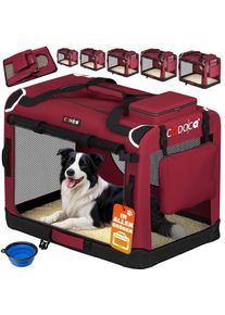 Cadoca Hondentransportbox Donker Rood XL 82x58x58cm