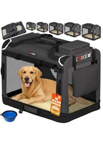 Cadoca Hondentransportbox Antraciet XXXL 101x69x70cm