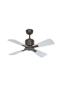 eco neo III 92, ventilador wifi sin luz, cuerpo marrón con aspas teca y negras, CasaFan