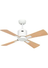 eco neo III 92, ventilador wifi sin luz, cuerpo blanco con aspas de arce y haya, CasaFan